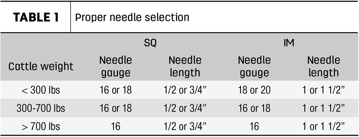 subcutaneous injection needle size