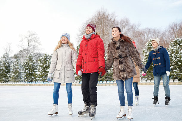 people ice skating