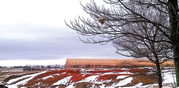 farm in winter