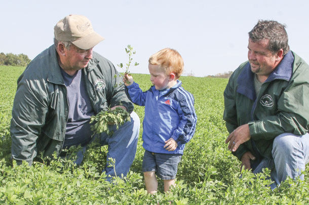 Tom Kestell, his son Chris and grandson William