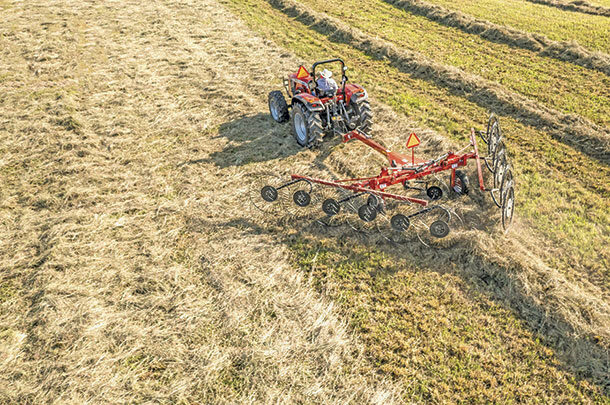 raking hay